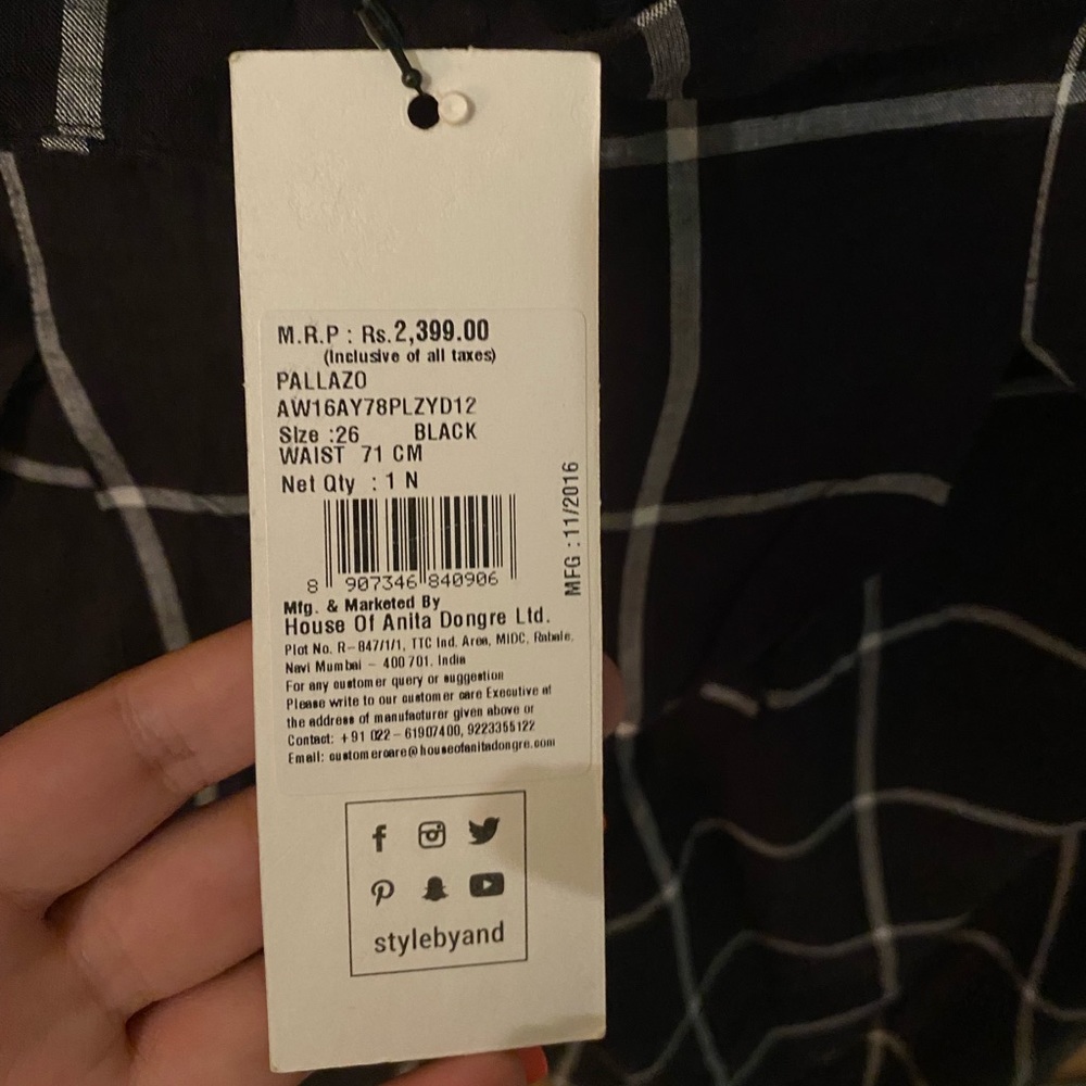 AND - checks culottes never worn with tags waist 26 - Picture 3 of 4